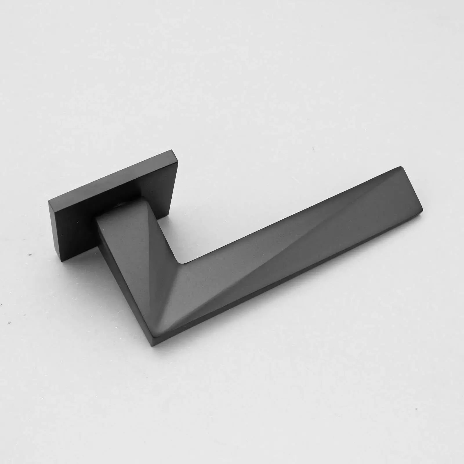 Leda Matt Black Passage Door Handles - Latch Kit Set