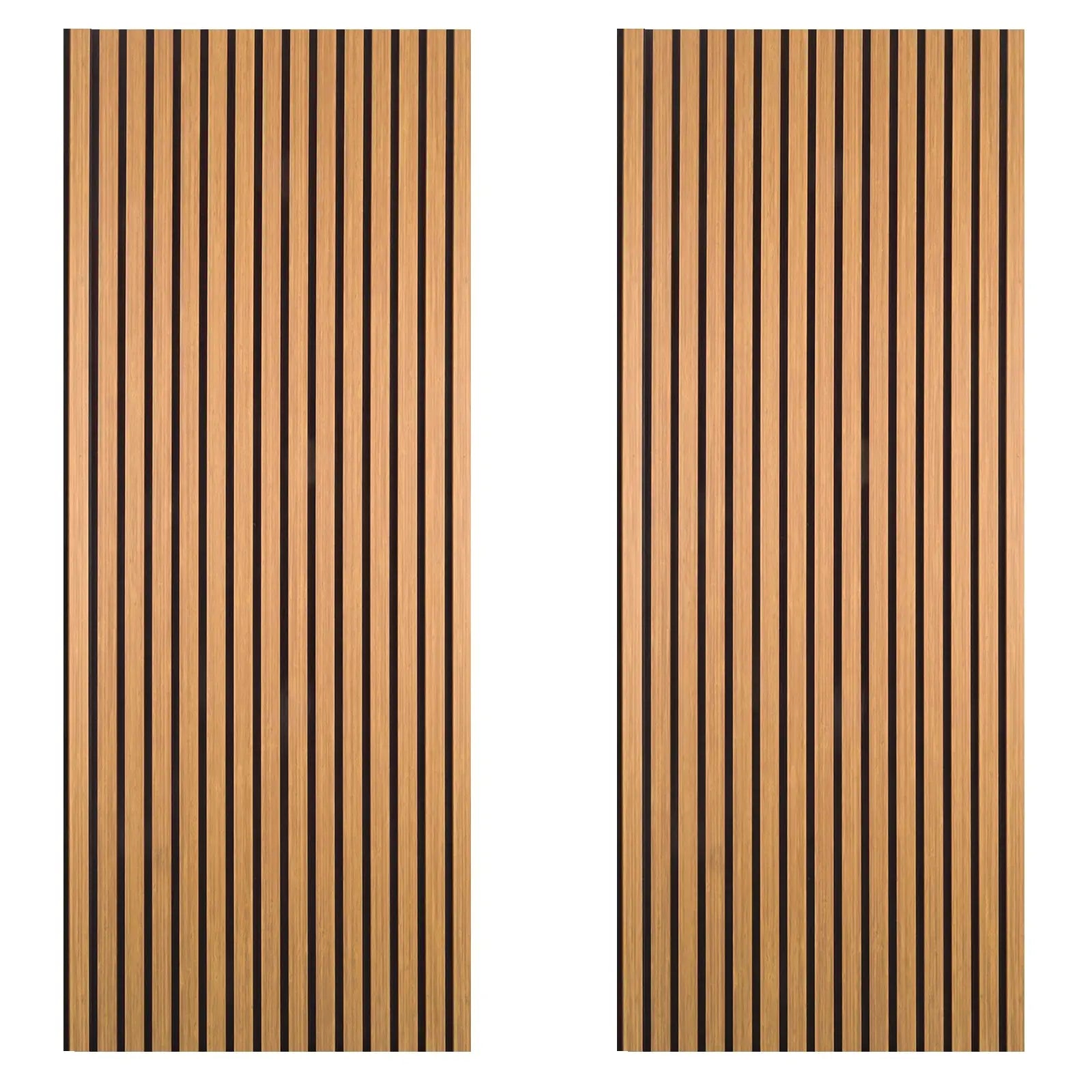 Acoustic Slat Wood Wall Panel - Oak - 2400 - 2 Pack - Acoustic Panels