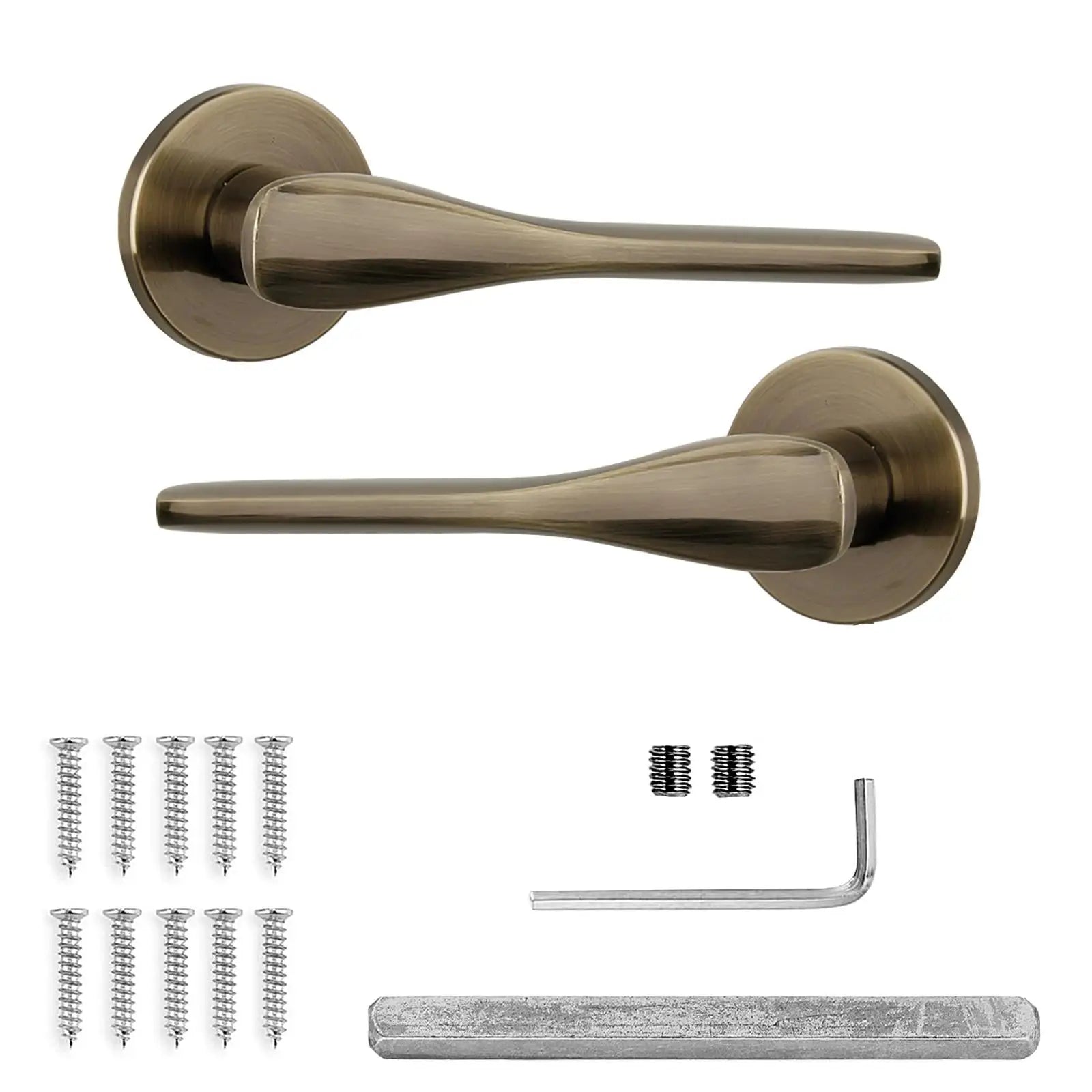 Verita Internal Door Handles - Antique Brass - – Elegant & Strong