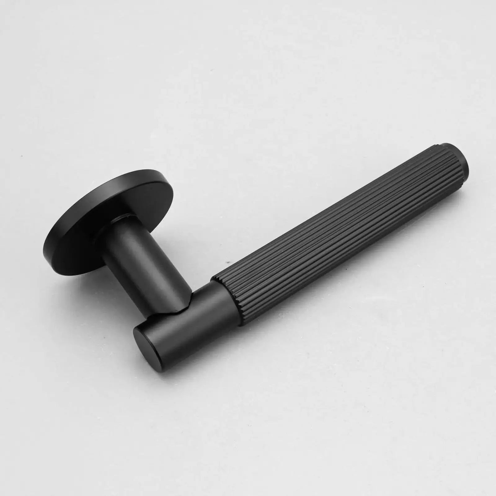 Hera Matt Black Privacy Door Handles - Sash Lock Kit Set