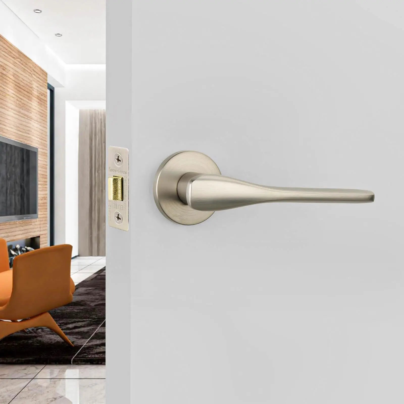 Verita Internal Door Handles - Brushed Satin Nickel