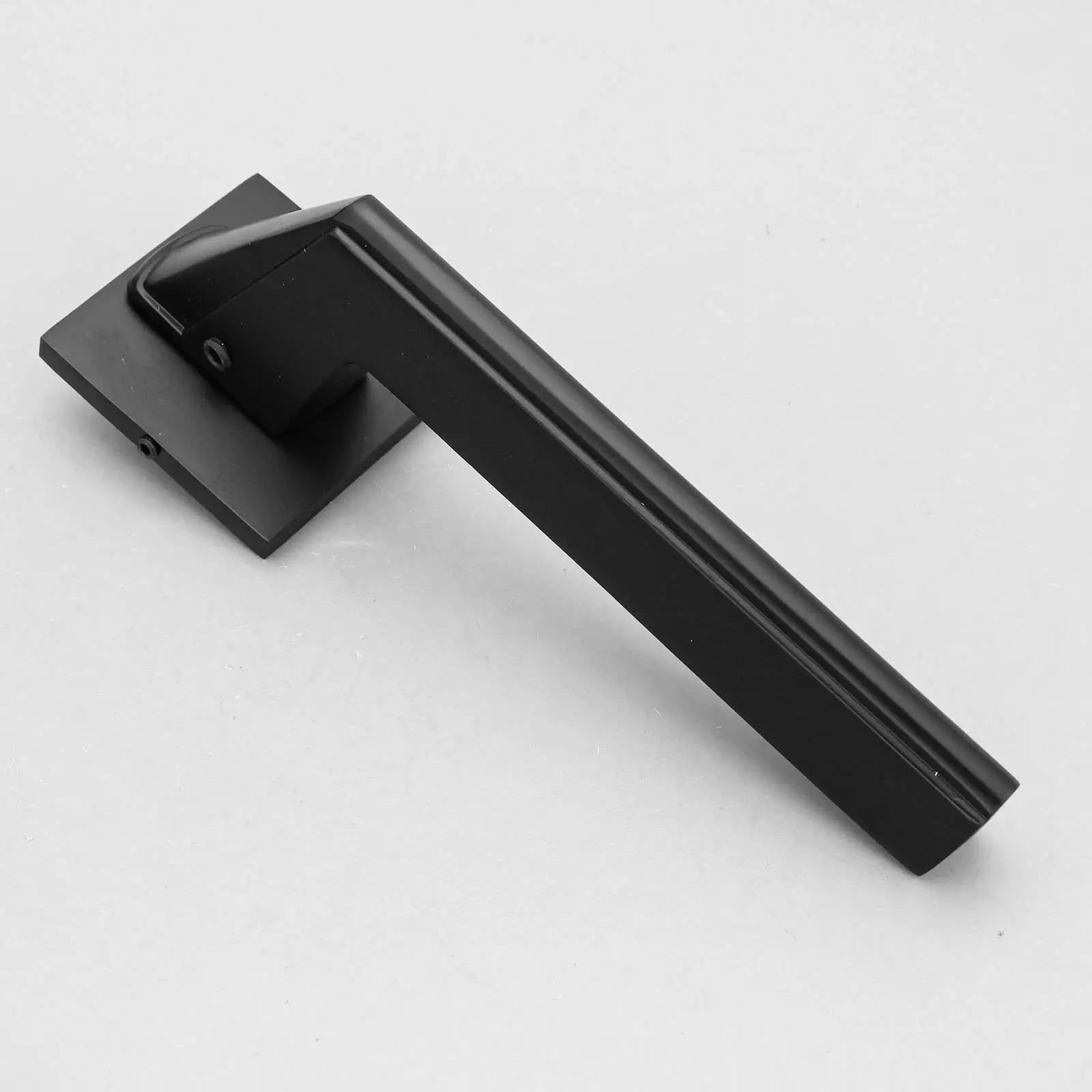 Pera Matt Black Passage Door Handles - Latch and Hinge Set