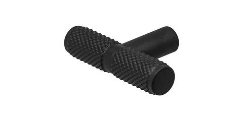 Aurelia - Knurled T-Bar Kitchen Cabinet Knob - Matt Black - Decor And Decor