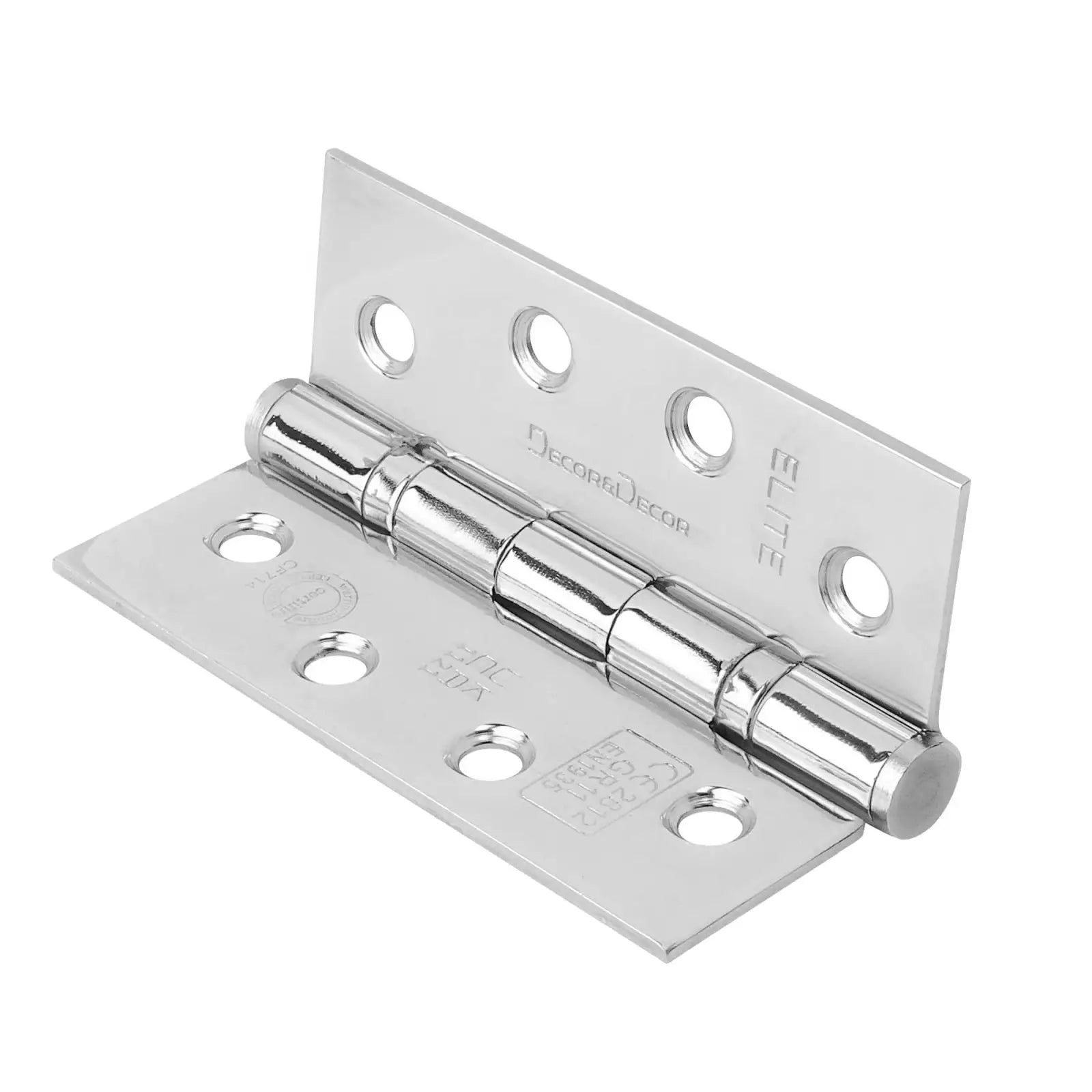 Shiny metal door hinge from Ball Bearing Fire Rated Door Hinges in Polished Chrome