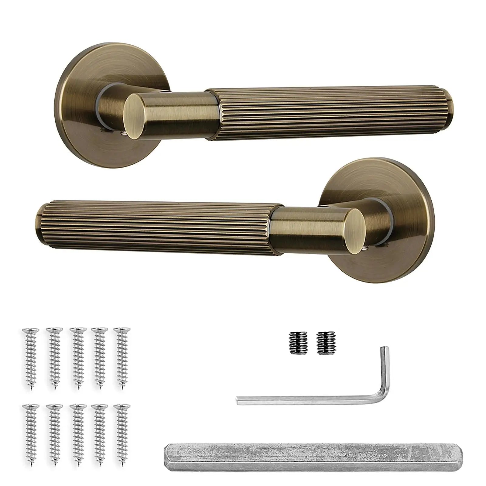 Hera Internal Door Handles - Antique Brass