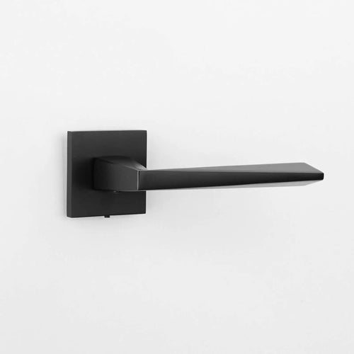 Matte black door lever from Leda Internal Door Handles in modern design