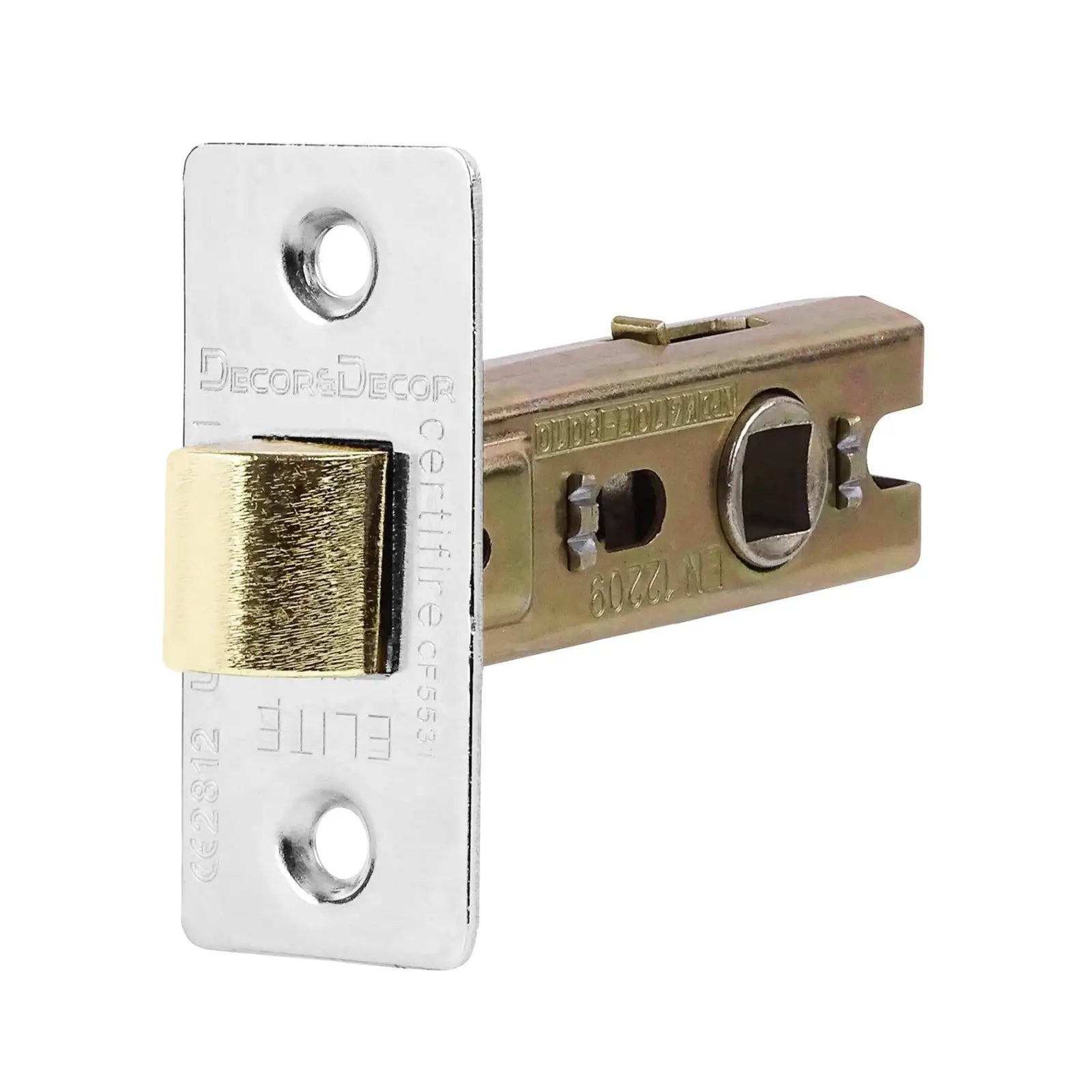 Fire Rated Tubular Mortice Latch - 64mm - Polished Chrome - 2 Pack